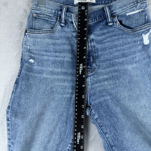Abercrombie & Fitch Skinny Jeans SZ 26/2s Womens Ankle High Rise Distressed Blue - Picture 7 of 11